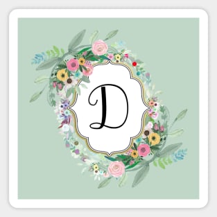 Letter Monogram D Magnet